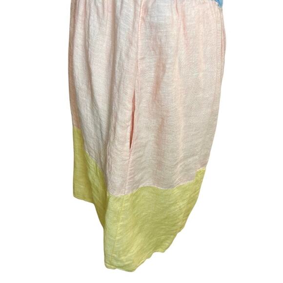 Cynthia Rowley linen mini sundress color block spring European summer - Picture 4 of 7